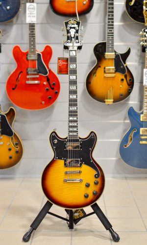 D'Angelico Deluxe Brighton Vintage Sunburst - DADBRIVSBNS